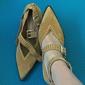 Jeffrey Campbell Brown Jeweled Heels